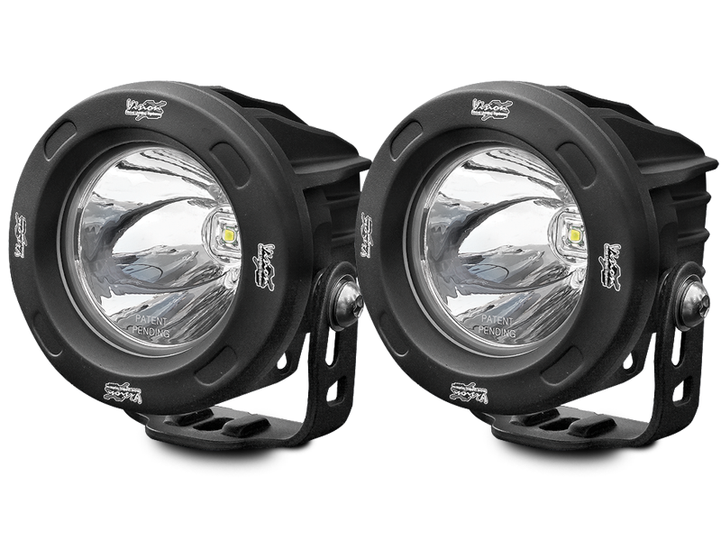 VISION-X 3.25” Optimus Driving Lights Black for 18-up Jeep Wrangler JL & JL Unlimited