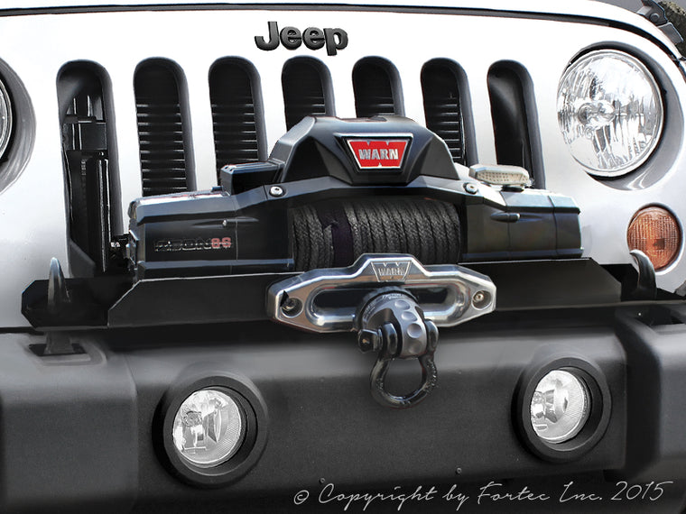 WARN Winch Mounting Plate for 07-18 Jeep Wrangler JK & JK Unlimited OE Bumper