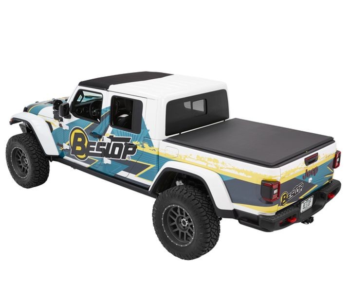 BESTOP EZ-Roll Soft Tonneau Cover, Black Diamond for 20-up Jeep 2020 Gladiator