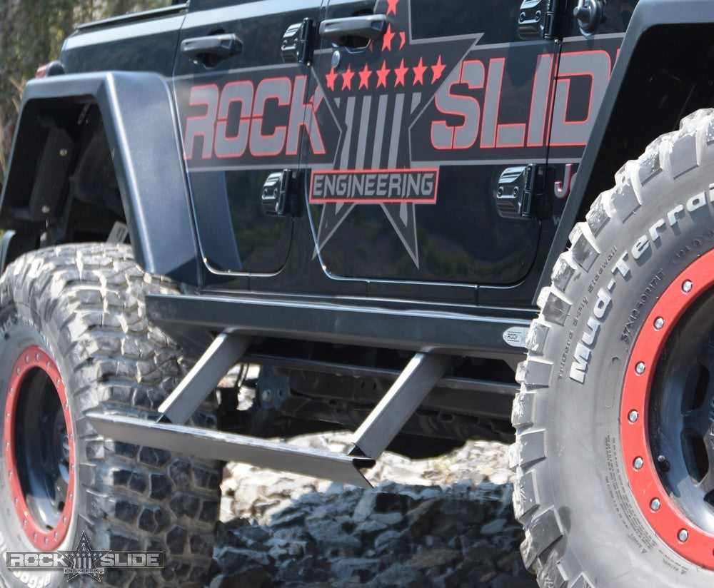 ROCK-SLIDE Step Slider Set for 18-up Jeep Wrangler JL & JL Unlimited